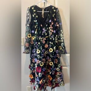 NWT Lulu’s 3D Floral Print Dress XL